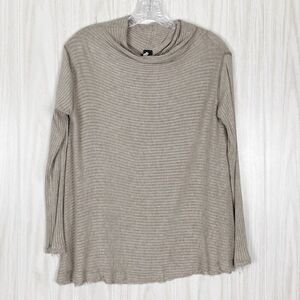 Free People | We The Free | Tan Lovers Rib Split Back Pullover Size XS